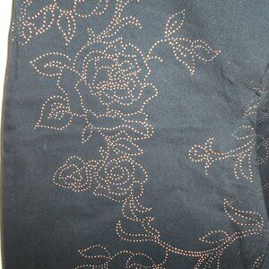 Black Pants with  Raised Silver Patterns by New York & Co- Size 6 --New